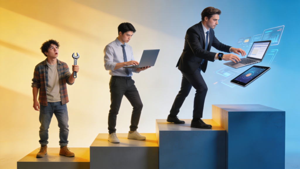 Three levels of technology proficiency for entrepreneurs