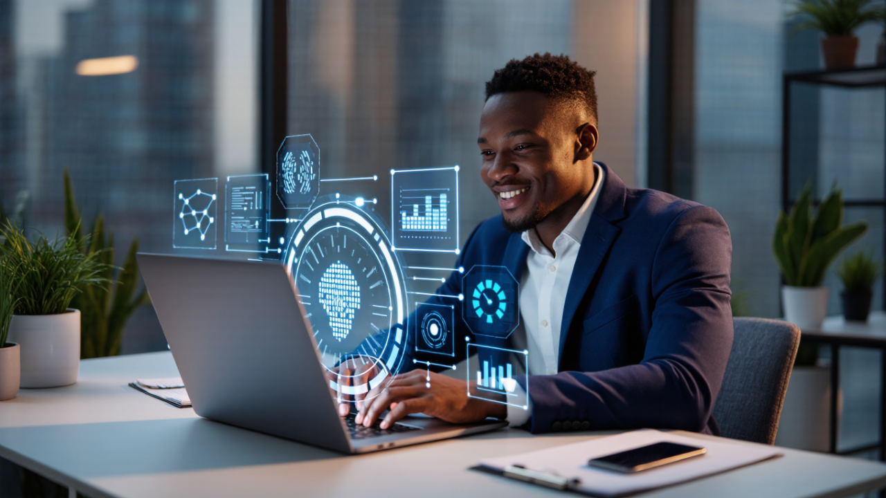 Entrepreneur overcoming technology fear and embracing digital tools